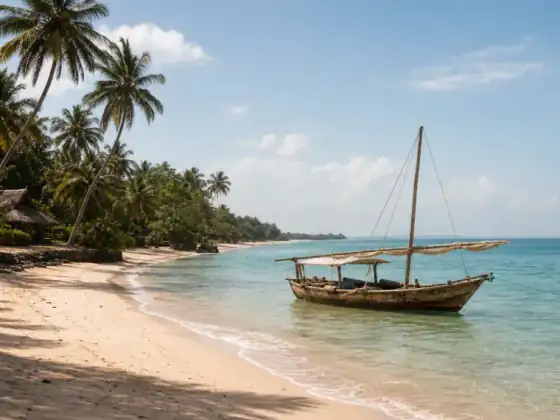 Pangani Küste mit Dhow